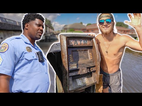 Police Couldn’t Believe We Found A Stolen ATM Magnet Fishing