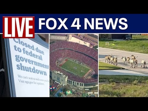 🔴 LIVE: Texas vs OU, government shutdown & more | FOX 4 EVENING NEWS
