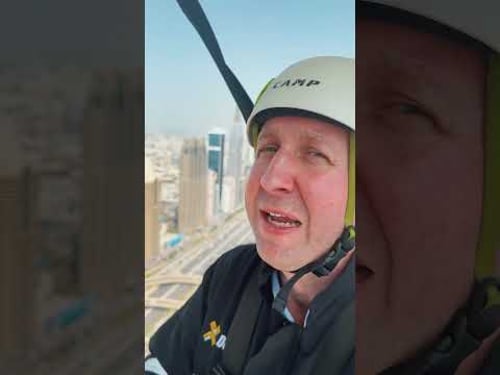 £105 to hang off the side of a skyscraper!!…the Dubai Skywalk!! #dubai #travelvlog