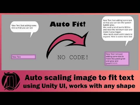 Unity Tutorial Auto scaling image to fit the length of the text using Unity UI. NO CODE, super easy!
