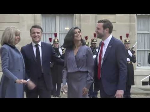 JD Vance meets with President Emmanuel Macron at Elysée during AI summit in France