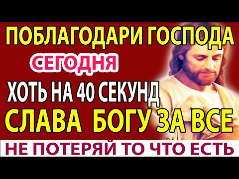 ПОБЛАГОДАРИ ГОСПОДА 1 РАЗ! Будет счастье и успех! Акафист Слава Богу за все