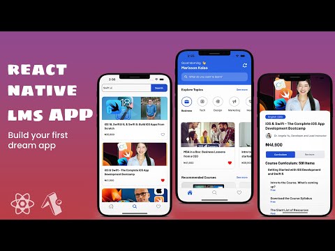 Build an LMS Mobile App || React Native and Expo Projects | Beginner 2024