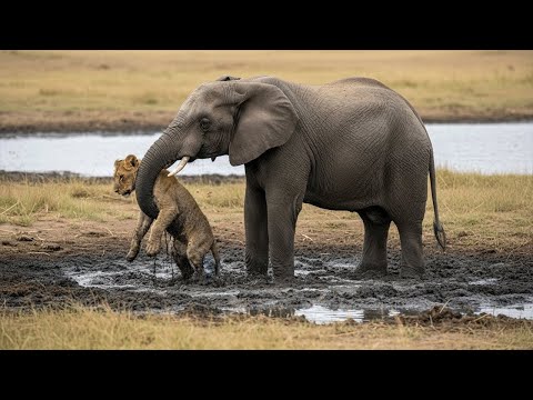 An Elephant Saved an Injured Lion Cub From Predators — What She Did Next Was Unbelievable