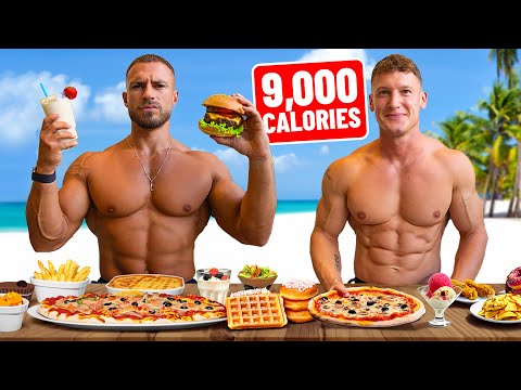 Mike Thurston tries my 9,000 CALORIE BULKING DIET *Full day of eating*