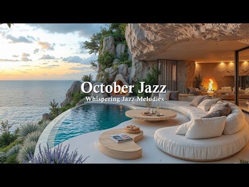 Positive Jazz In October Ambience | Positive Jazz Melodies In Luxury Balcony For Start Happy Month