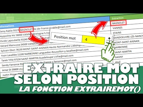 Comment extraire un mot situé à la n-ième position d'une cellule dans Excel ?