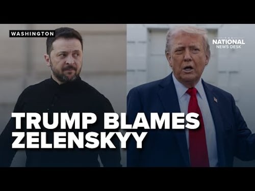 Trump blames Zelenskyy for Russia-Ukraine peace talks collapse