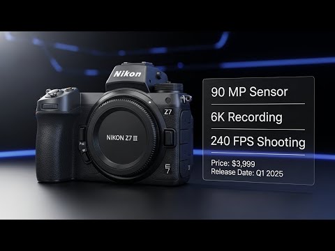 NIKON Z7 III - 90 MP Sensor. 6K Recording, 240FPS Shooting, Price & Release Date!