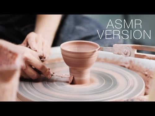 Throwing and Trimming some Stoneware Bowls with Tall Foot-rings — ASMR Version
