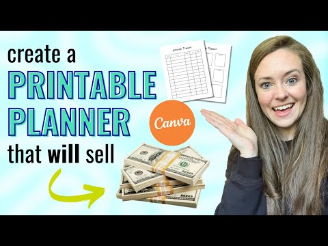 Create A Printable Planner That WILL Sell | Printable Planner Canva Tutorial