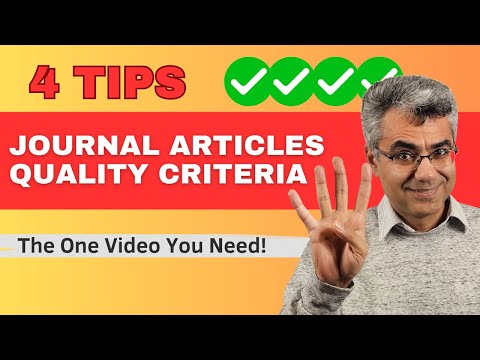 πͺ 4 Tips for Selecting High Quality Journal Articles for Your research and Literature Review