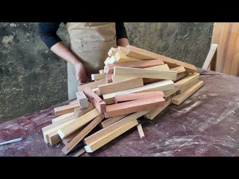 A Challenge For Young Carpenters: Transforming Scrap Wood Into A Colorful Table