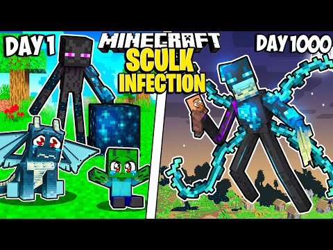 I Survived 1000 Days in a SCULK INFECTION in Minecraft