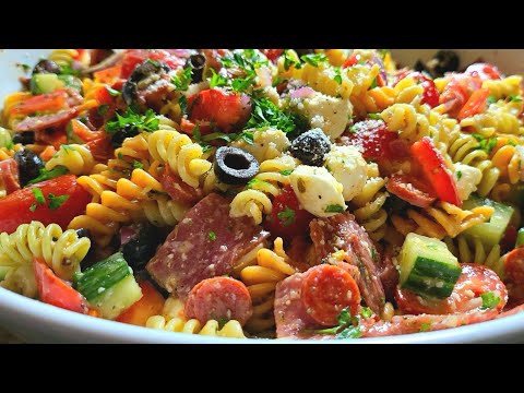 The mother of all PASTA SALADS, easy (my way) | That party pasta salad recipe that's always a hit!