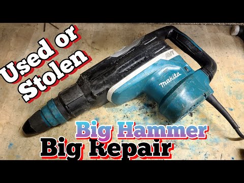 It's too clean. Fixing a big Makita HR5212C Rotary hammer that won't hammer or rotate.