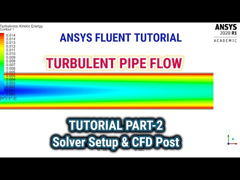 ANSYS Fluent Tutorial | Turbulent Pipe Flow ANSYS Fluent | Turbulent Flow CFD | Tutorial Part 2/2