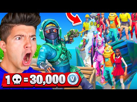 1 Kill = 30,000 VBucks! ft Fresh, Typical Gamer and Bugha - Fortnite