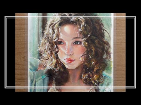 Oil pastel portrait painting || Art process video ( newjeans danielle)