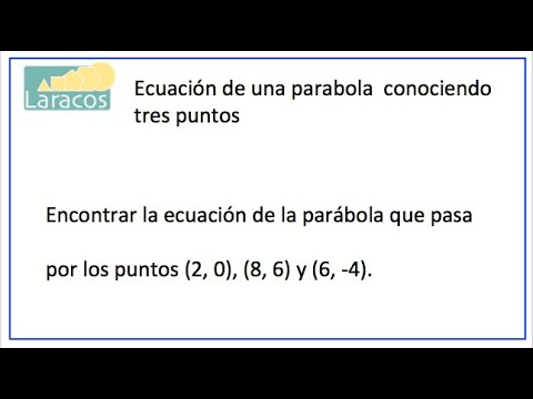 Ecuacion de una parabola que pasa por tres puntos