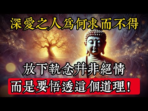 深愛之人為何總是求而不得?禪師點破:放下執念並非絕情,而是要悟透這個道理!#佛學 #禪宗 #佛教哲學 #佛教經典