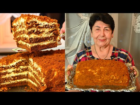 Honey Cake in 12 Minutes! Now you'll only make cakes this way! Lazy Honey Cake Without Rolling Ou...