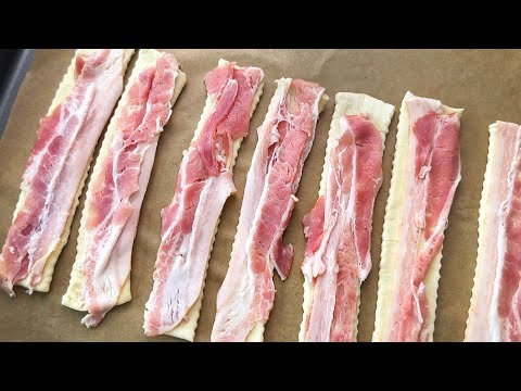 Do you have puff pastry and bacon? A recipe that surprised everyone! Appetizer idea in 5 minutes!