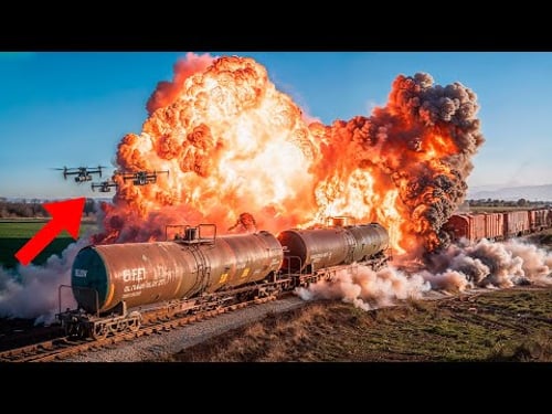 Drones Ucranianos ATACAN Tren Ruso de 2,000 Toneladas – Y ESTO Fue lo que Pasó…