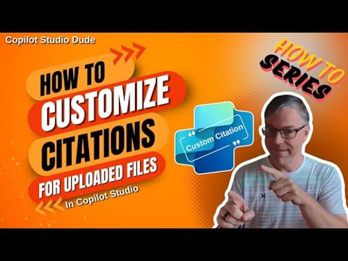 How to Customize Citations for Uploaded Files in Copilot Studio Knowledge