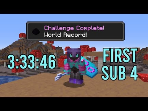 Minecraft All Advancements Sub 4 Run