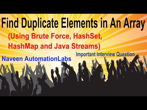 Find Duplicate Elements in An Array || Important Java Interview Questions