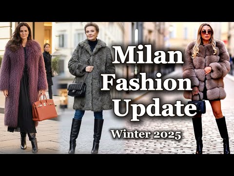Milan Fashion Trends 2025 | Best Winter Outfits, Fur Coats & Designer Style