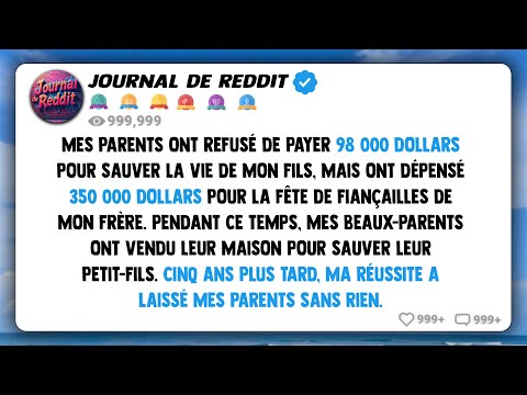 Ils ont dépensé 350 000 dollars pour une fête, mais ont refusé de sauver la vie de mon fils...