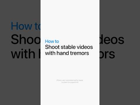 How to shoot stable videos with hand tremors #Shorts