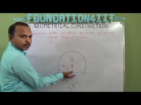How to Construct Triangle When Base , Vertical angle and Altitude are given