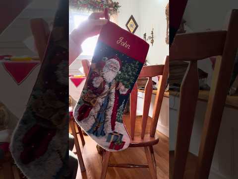 Stockings were Hung… No Fireplace, No Problem 😉 #christmas #thrift #vintage #craft #christmasdecor