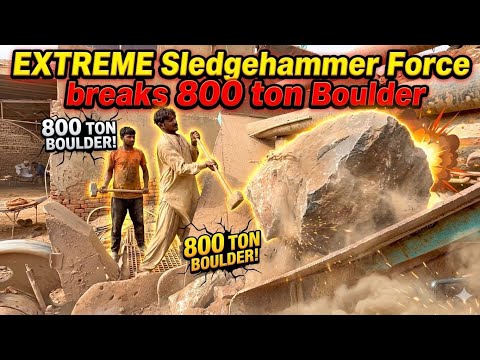 EXTREME Rock Crusher Machine for Construction — Heavy Equipment Crushing Process