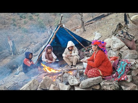 Best Life in A Himalayan Shepherd’s Organic Food Cooking | Most Relaxing | Village Documentary Video