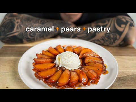 A favourite dessert in our house - simple Pear Tarte Tatin