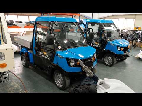 Process of making Electric Vehicles. Golf Cart Factory in Korea