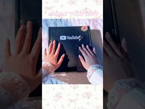 Let’s Unbox Silver Play Button together❤️ #ytshorts #silverplaybutton #unboxing