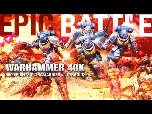 Can Ultramarines survive a Tyranids invasion? 8000 combined points Warhammer 40k in 40m battle