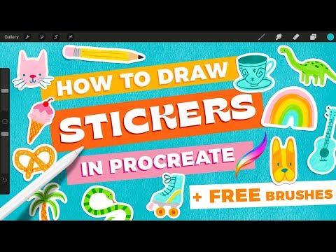 How to Draw Stickers in Procreate + FREE Procreate Brushes