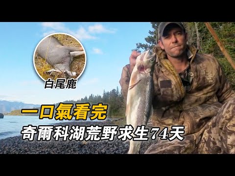 一口氣看完奇爾科湖荒野求生74天,狩獵120斤白尾鹿,設陷阱捕野兔,編織刺網抓10斤湖鱒,搭建堅固木屋庇護所!紀錄片