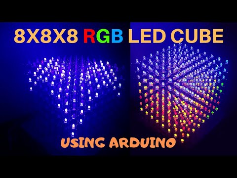 How to make a 8X8X8 RGB LED cube using Arduino