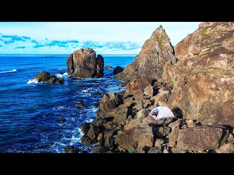 Solo Fishing and Camping on the Rocks