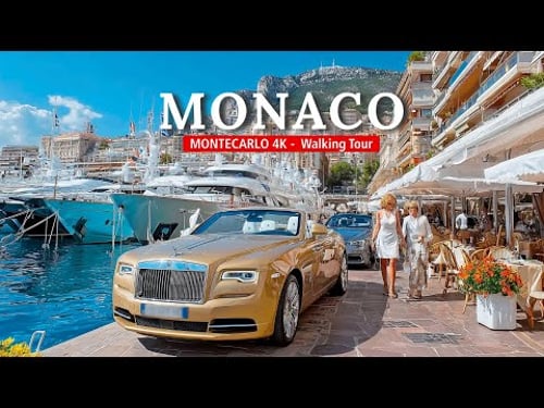 MONACO Walking Tour ๐ฒ๐จ | Supercars, Yachts & Luxury Life in 4K