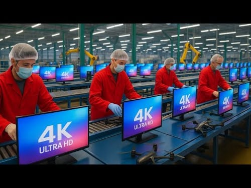Inside the Factory Where 4K TVs Are Made (The SECRET FULL process)