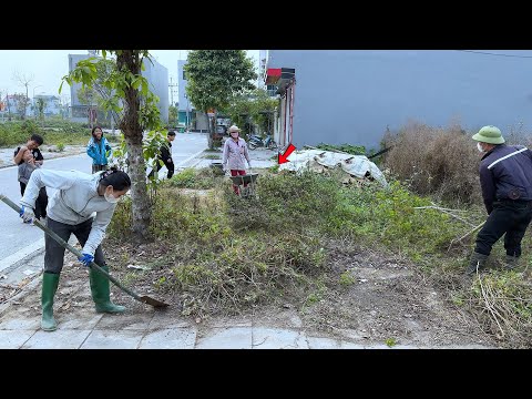 The female homeowner was suspicious when she saw us cleaning near their house