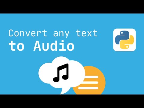 Convert Text to Audio Tutorial in Python 3.10 (Text to MP3)